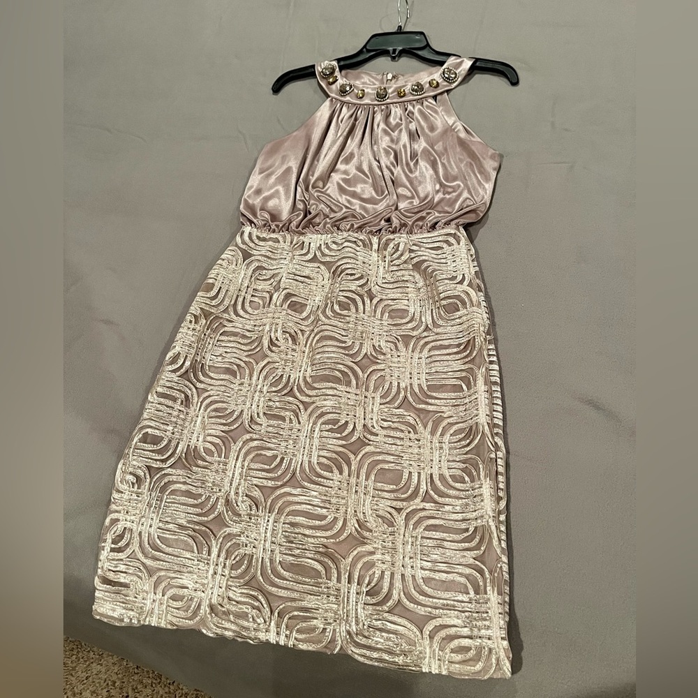Jessica Howard Evenings Gold Cocktail Dress